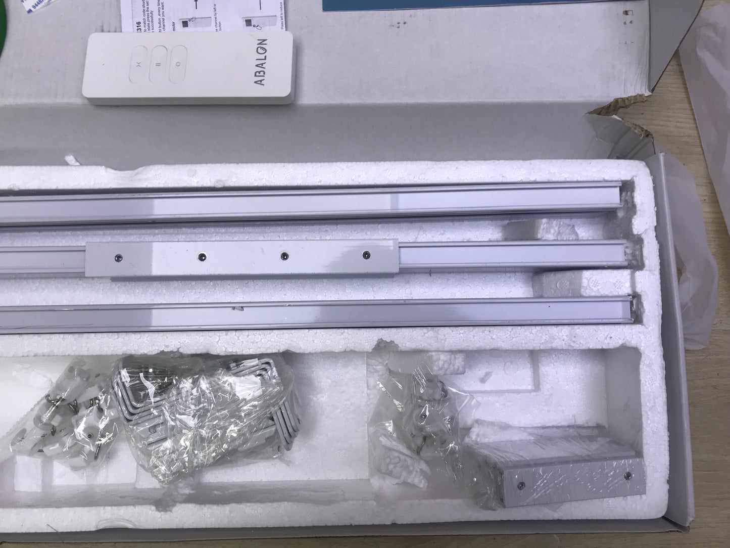 ABALON BCM700D-TY01 Curtain Track, Motorized, White, 1 to 3 m, I31978
