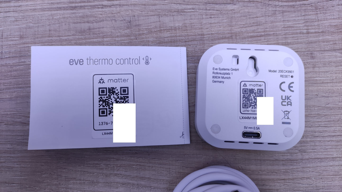 Eve Thermo Control (Matter) temperature sensor and controller 20ECK9901, I32549