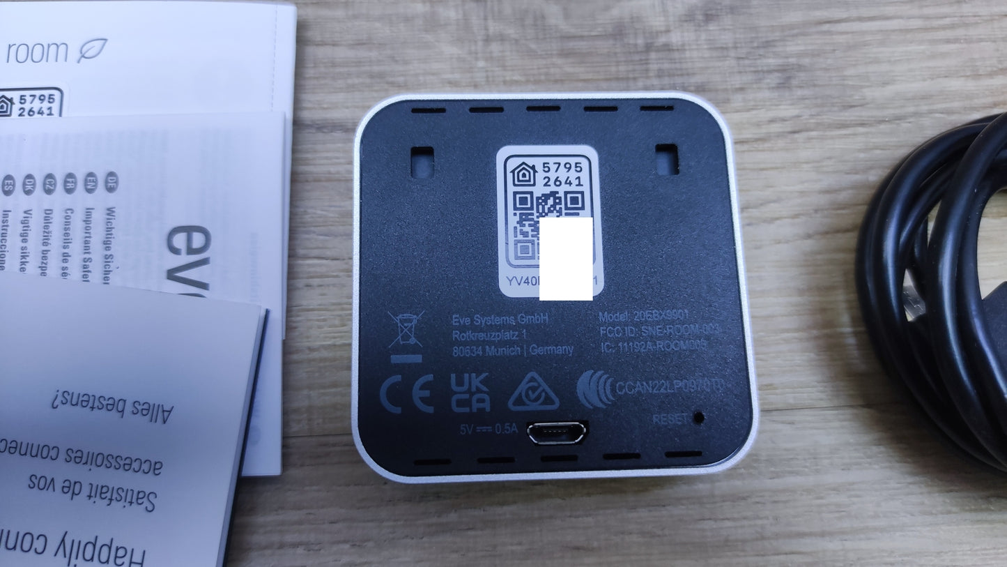 Eve Room 20EBX9901 Indoor Climate & Air Quality Monitor, I30884