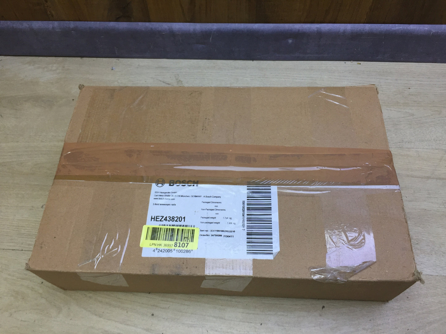 Bosch HEZ438201 Telescopic pull-out 2-way stainless steel, accessories for ovens, I32033