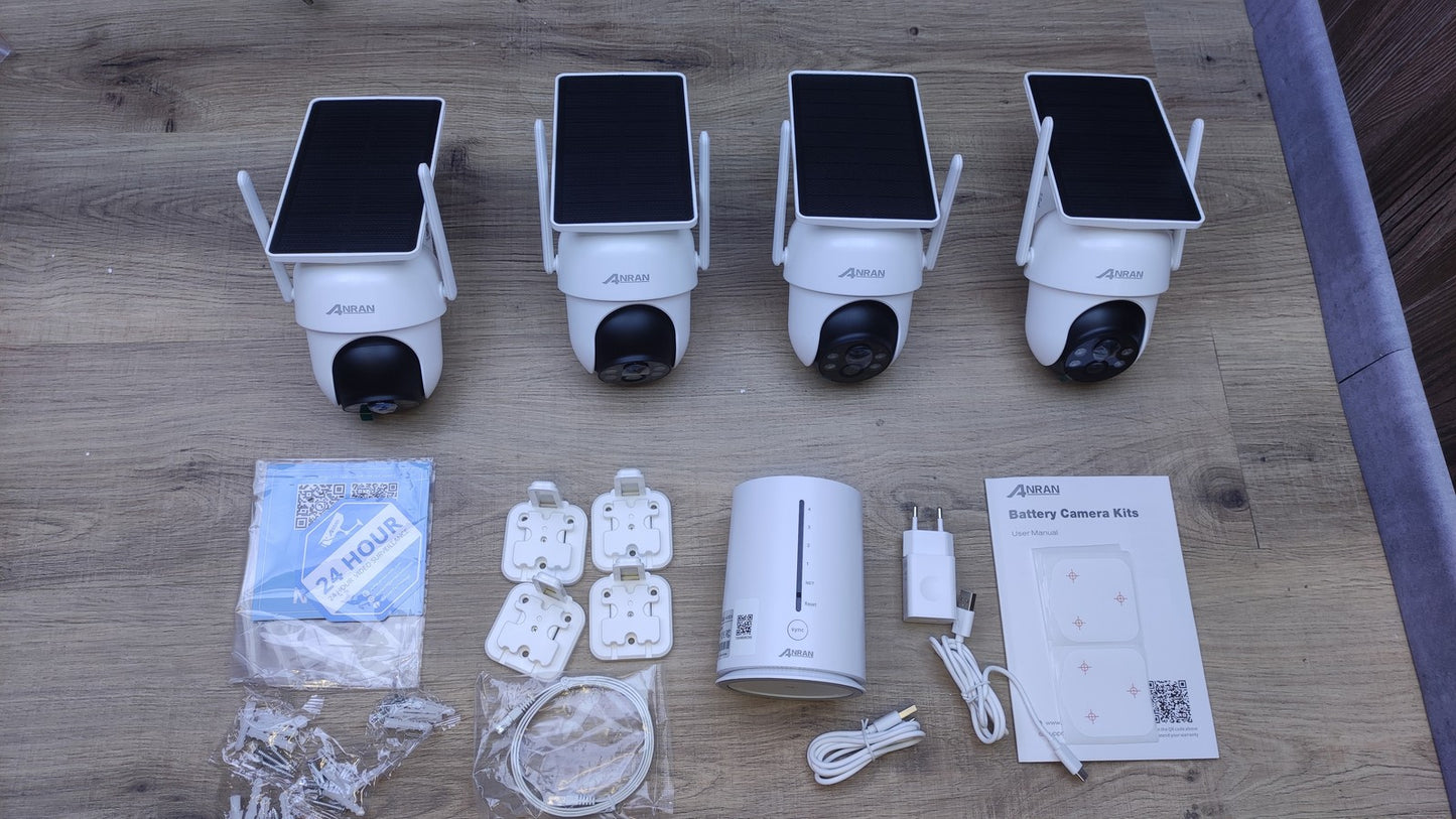 ANRAN 4K Überwachungskameraset Aussen Solar, 8MP, mit Basis AR-D6024, I33850