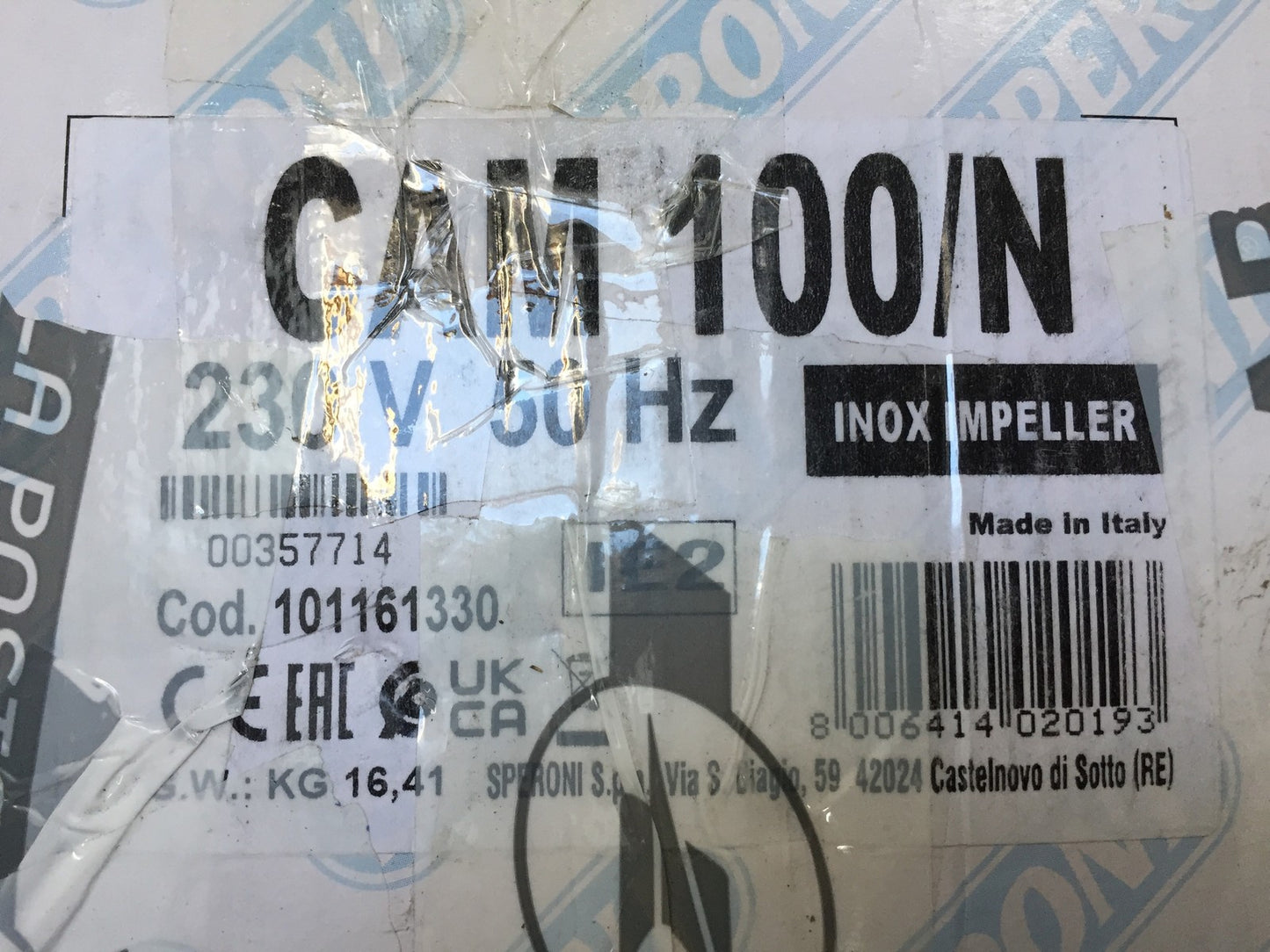 Speroni self-priming electric pump CAM 100 230V, I33478
