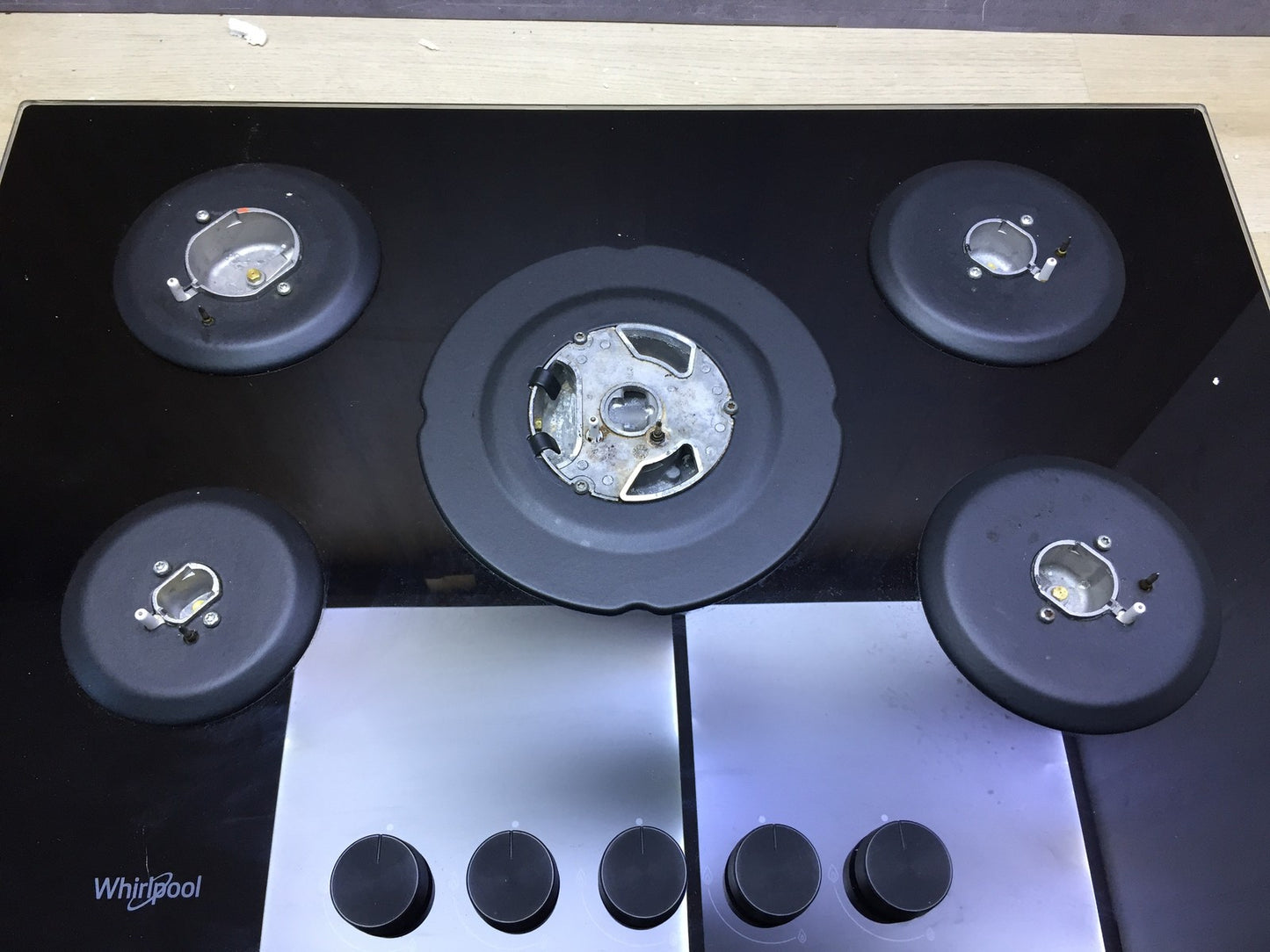 Whirlpool AKW 7523/NB Gas-Kochfeld, 5 Brenner, schwarz, I34130