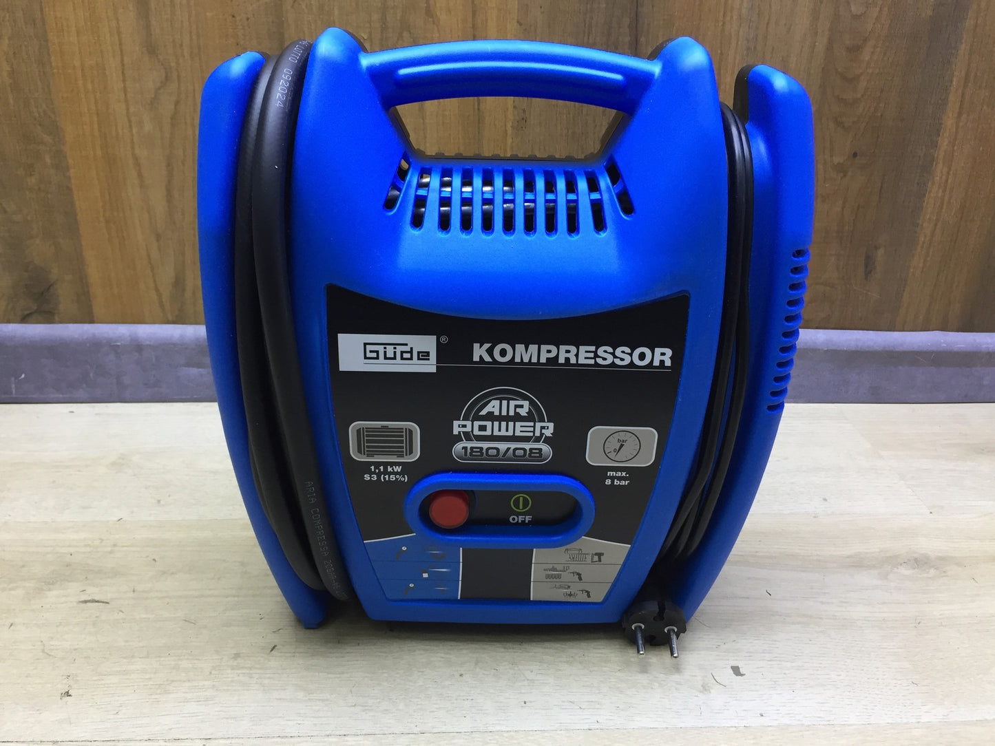 Güde Airpower 180/08 Mobile Electric Compressor 1.1kW (230V) 1.5HP, I33272