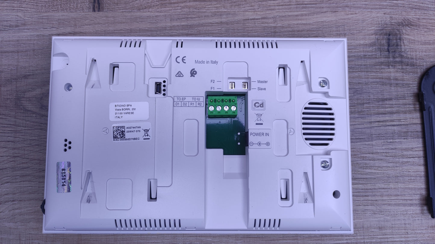 Bticino 334253 Video-Türsprechanlage, Inneneinheit, mit 2 Drähten, 7Zoll, I32612