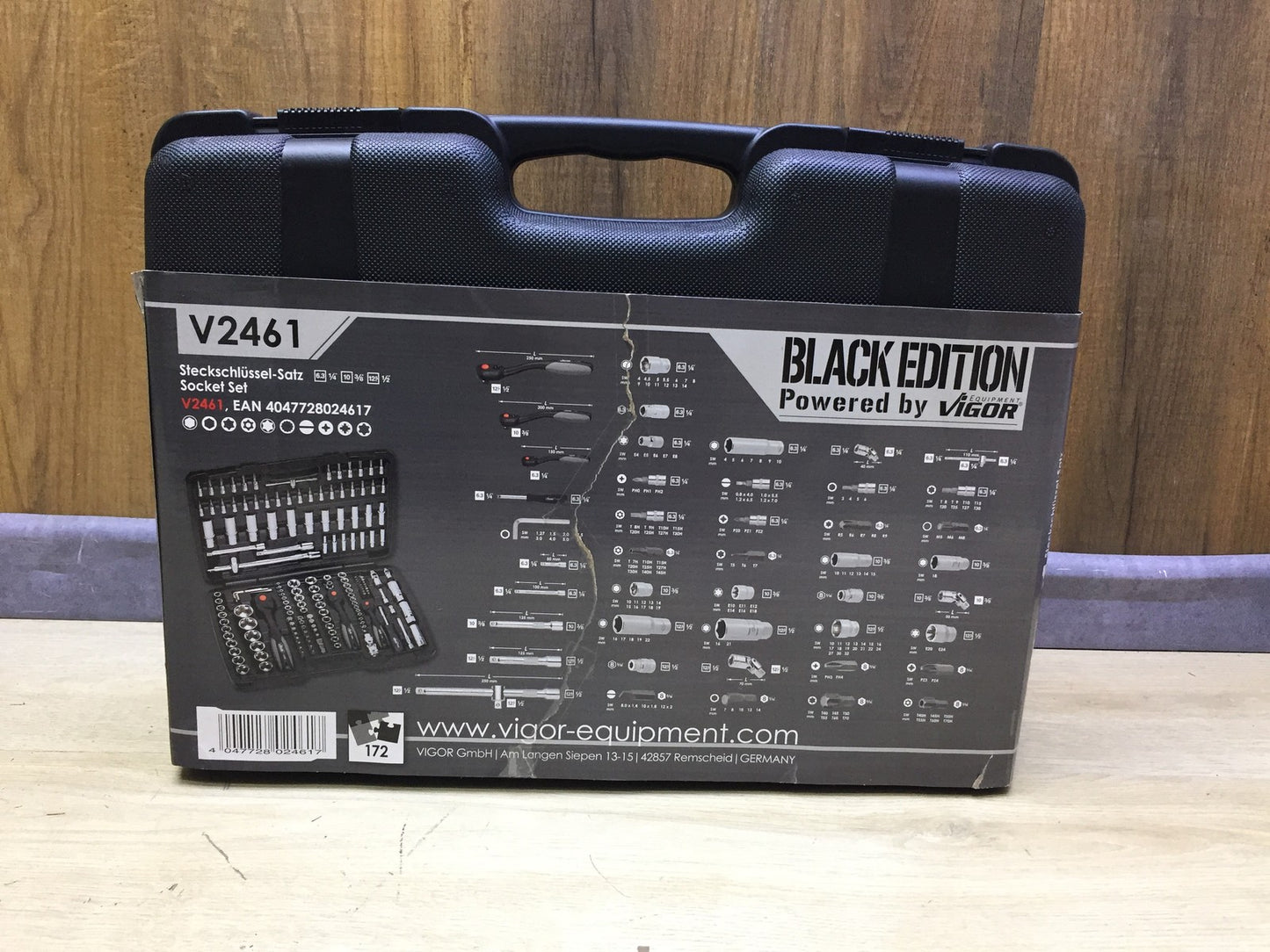 VIGOR Steckschlüsselsatz V2461, 172-teiliges Werkzeug-Set, I33289