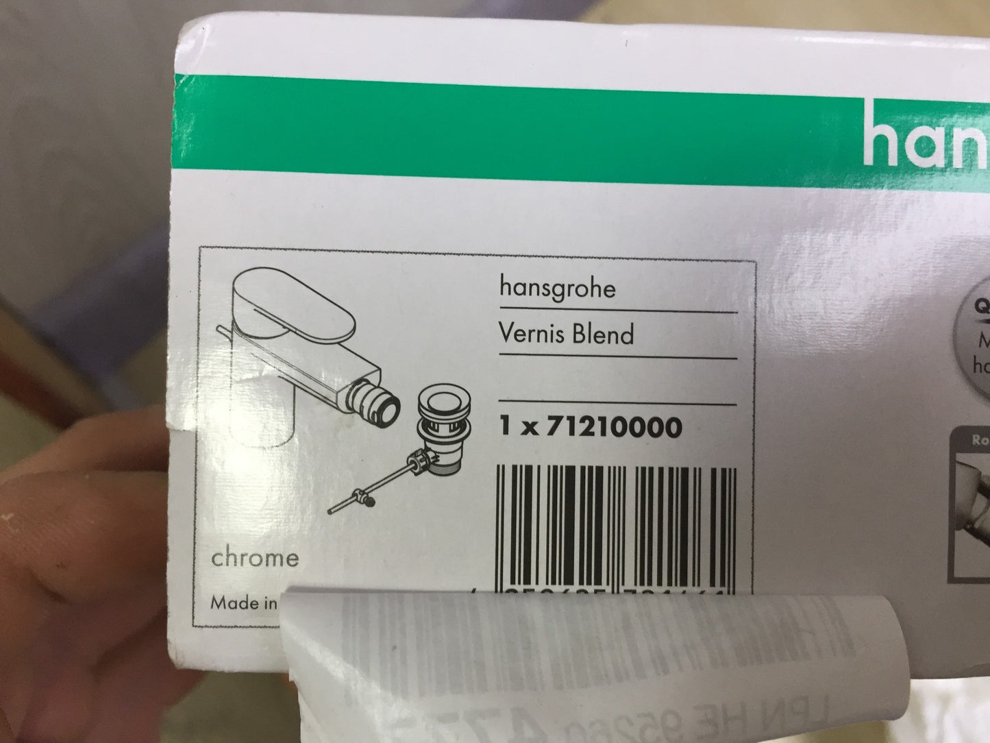 hansgrohe Vernis Blend Einhebel-Bidetmischer mit Ablaufgarnitur 71210000, I33321