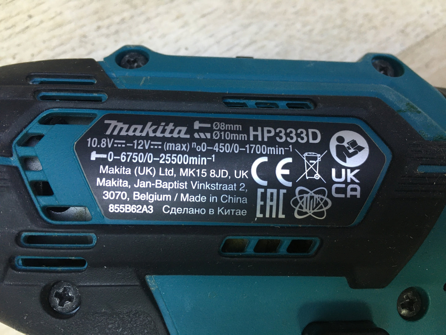 Makita HP333D Akku-Schlagbohrschrauber 12V, blau, ohne Akku, I30922