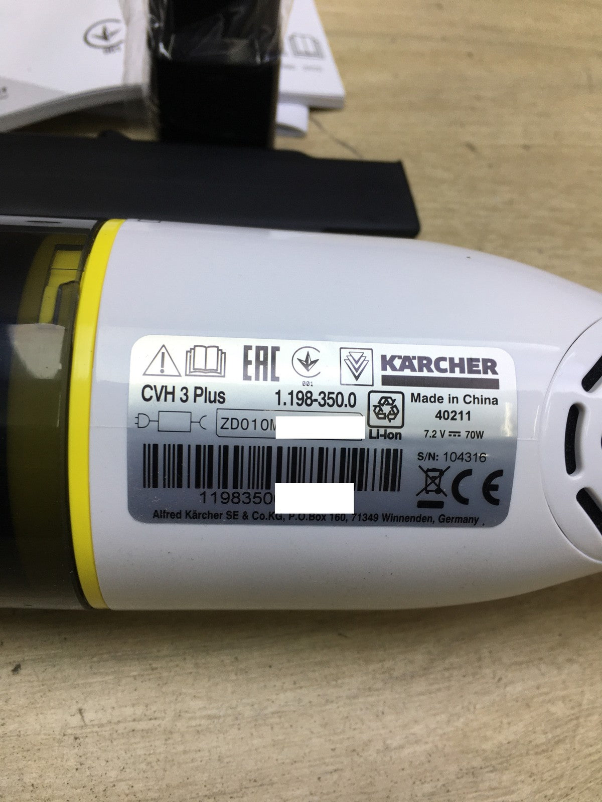 Kärcher Akku-Handstaubsauger CVH 3 Plus (1.198-350.0), I34297