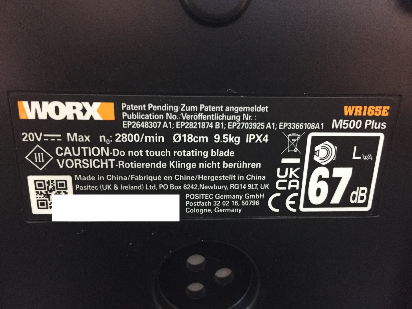 WORX Landroid M500 PLUS WR165E Robotic Lawnmower for up to 500 sqm with Wi-Fi, Bluetooth, I33550