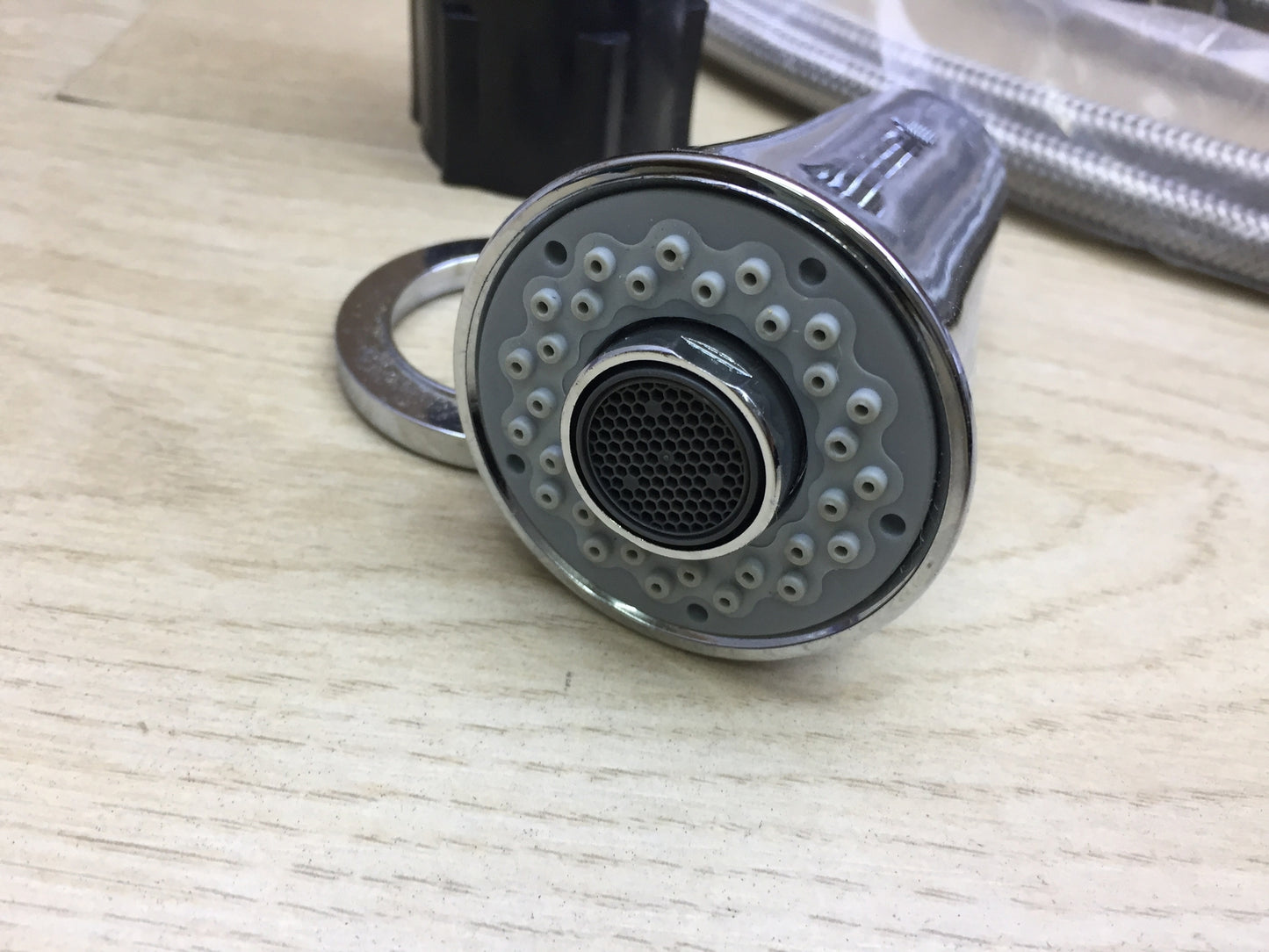 Einhandmischer mit Feder und Brause Chrom, Wasserhahn, I25450