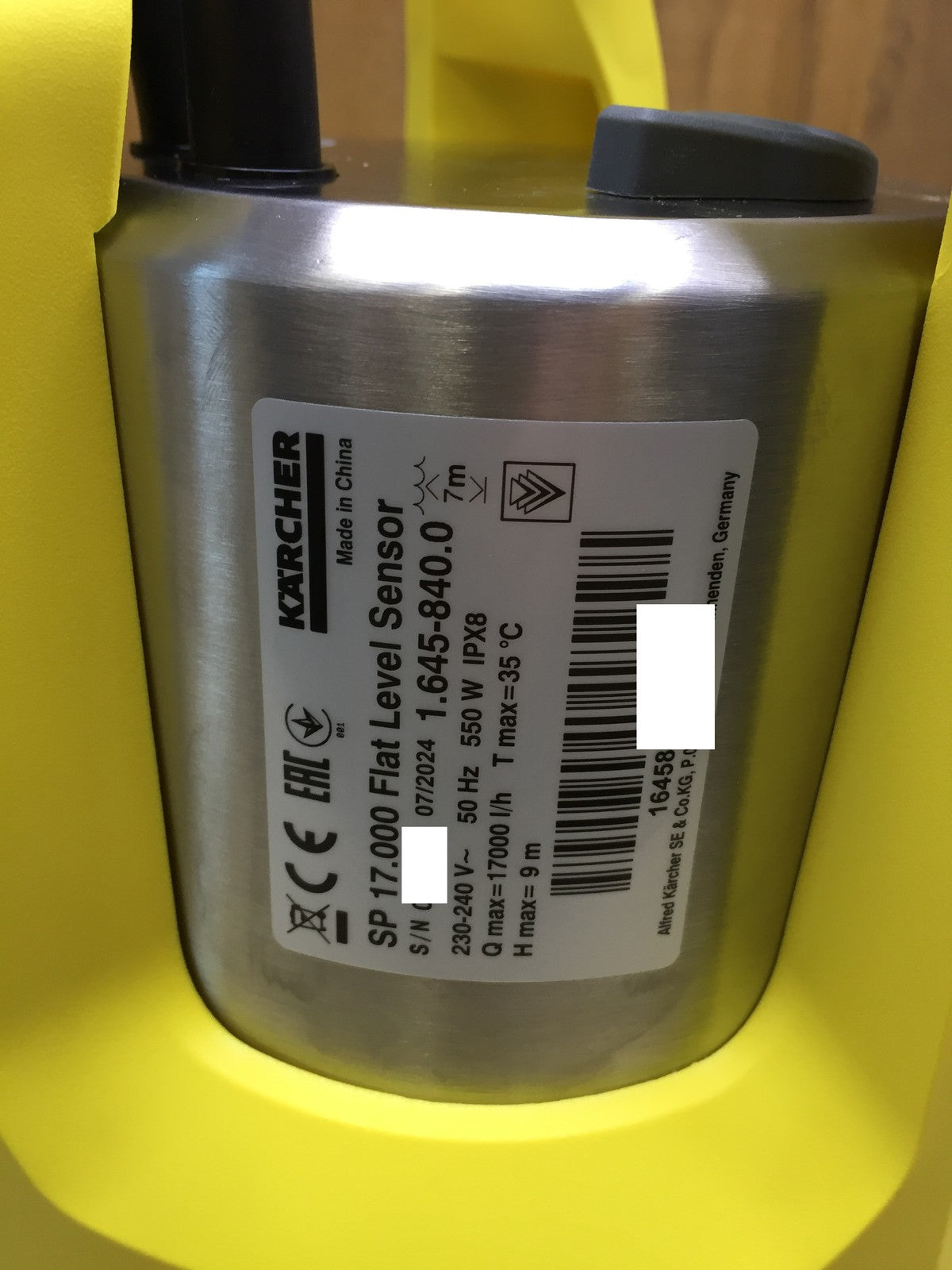 Kärcher SP17.000 Flat Level Sensor Submersible Pump (1.645-840.0), I33514