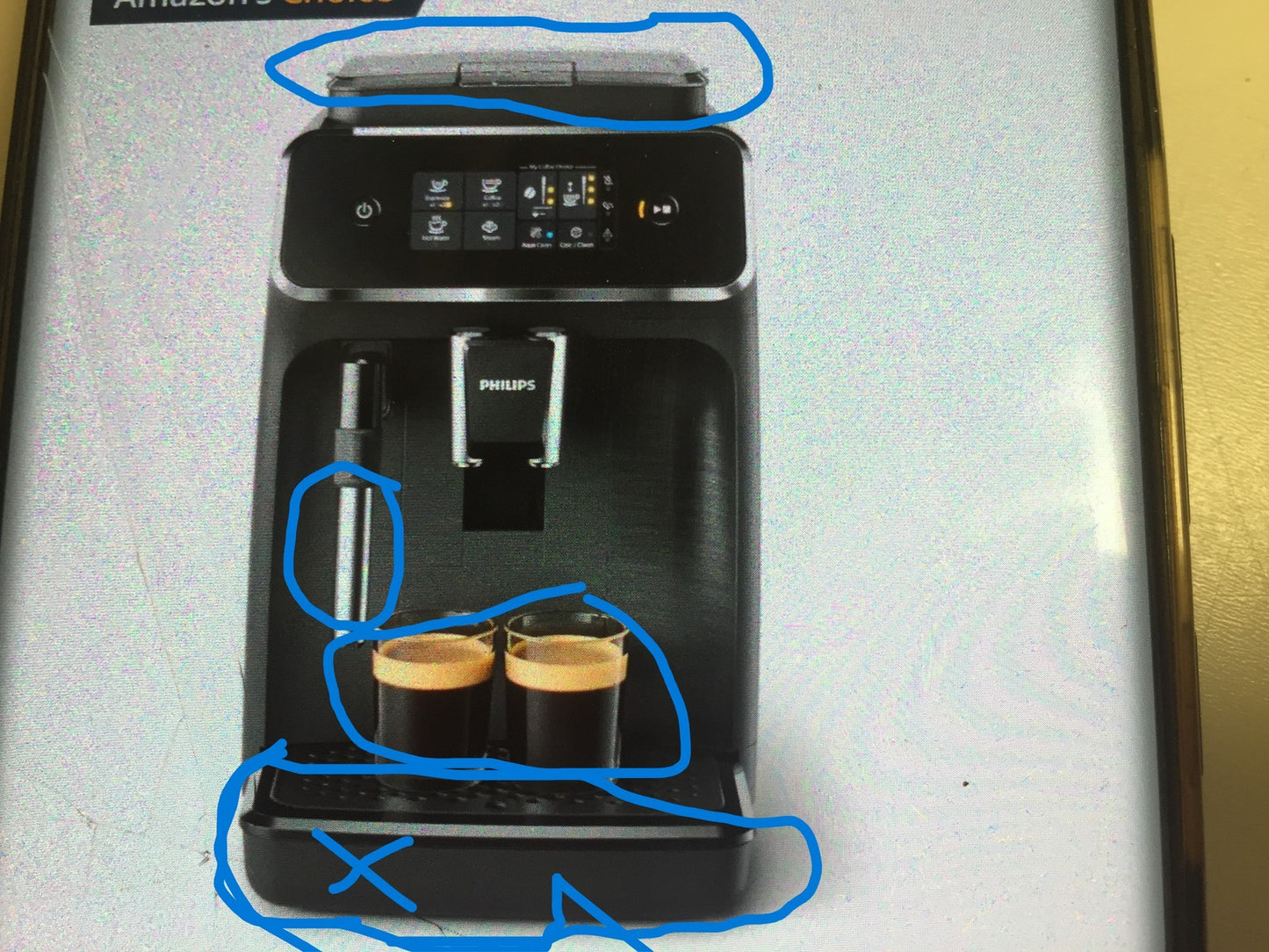 PHILIPS Series 2200 fully automatic coffee machine (EP2220/10), 1500W, I32057