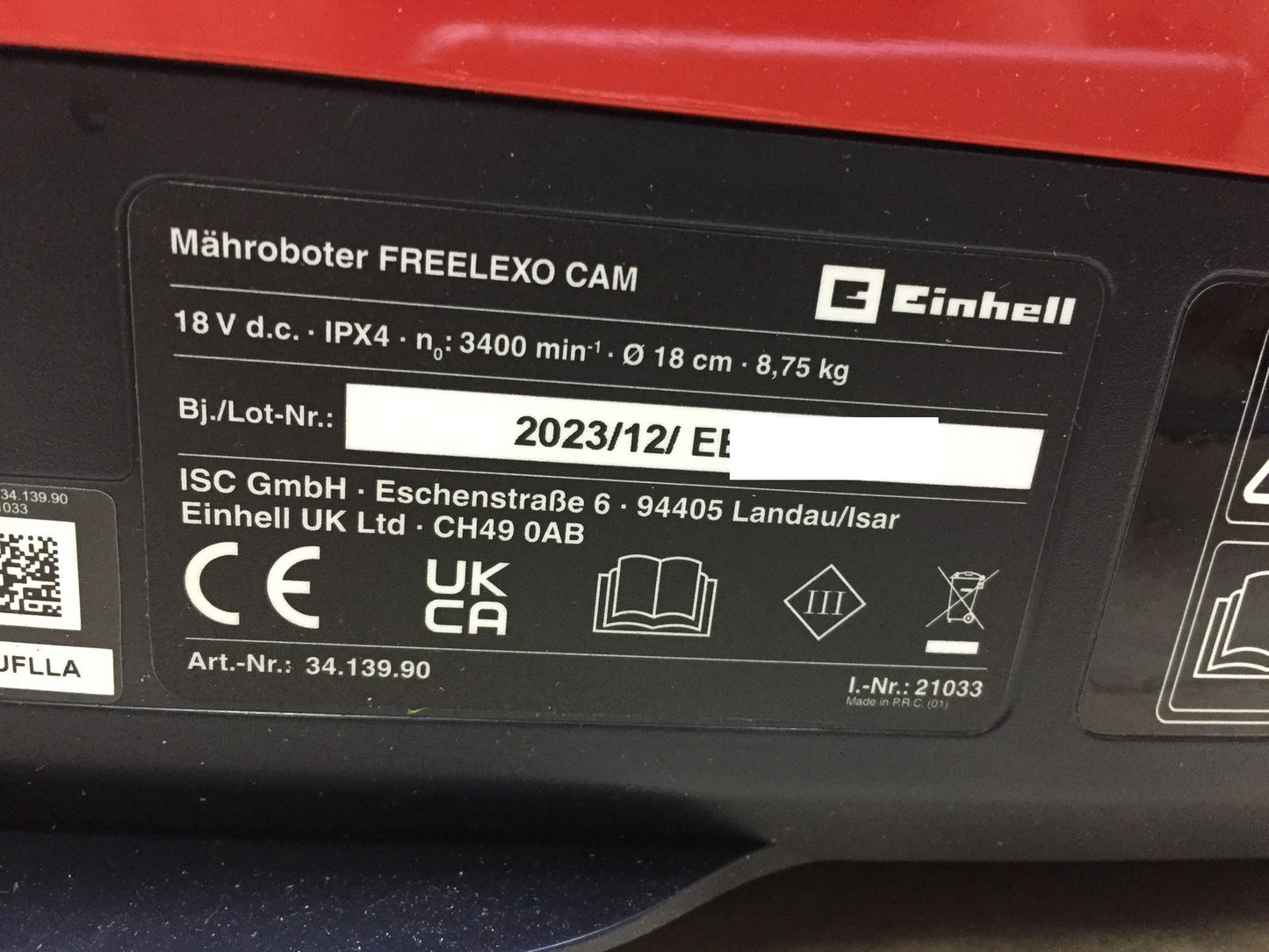 Einhell Freelexo CAM 500 Mähroboter (3413990), I34189