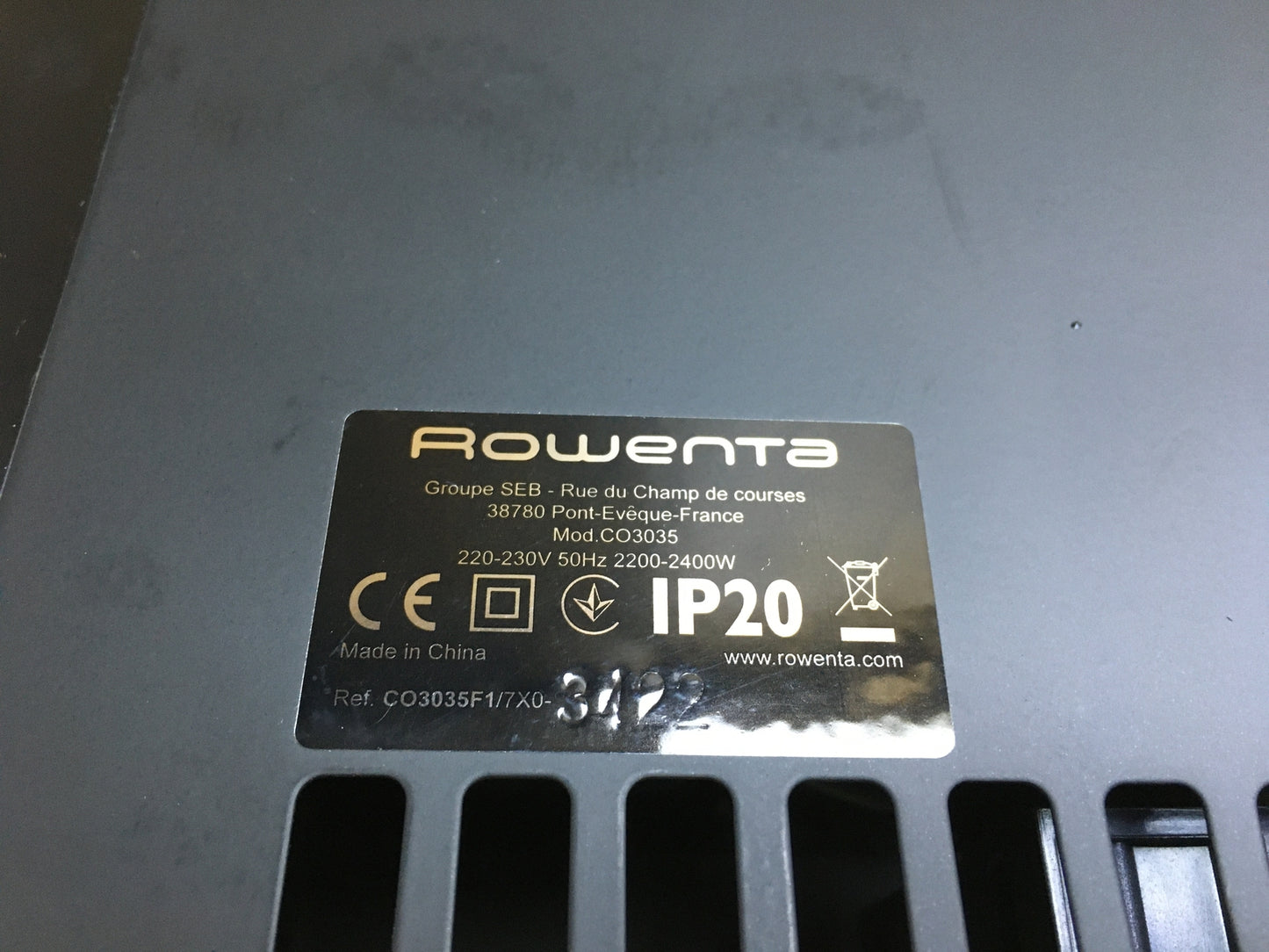 Rowenta CO3035 convector fan heater, I29063