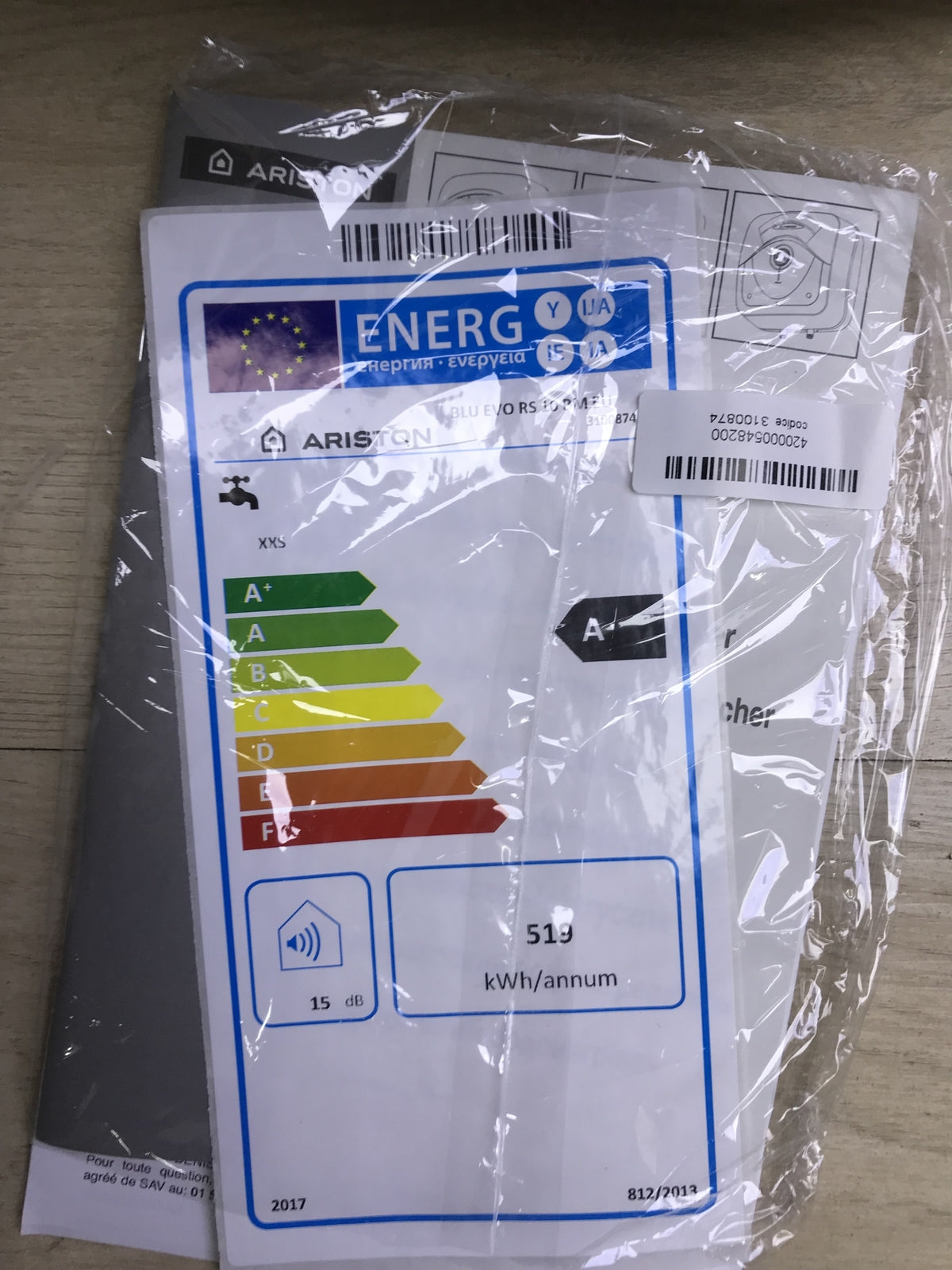 Ariston Blu Evo RS 10 BM EU Wassererwärmer 3100874, 10L, EEK:A, I31800