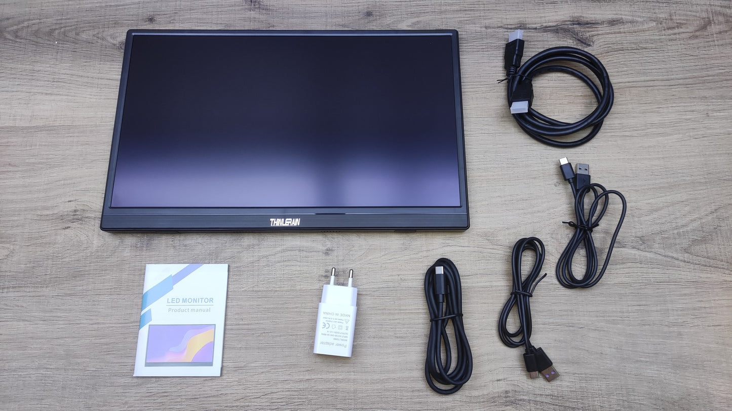 Thinlerain Tragbarer Touch Monitor 15,6" HD156 1920x1080 USB-C HDMI Lautsprecher
