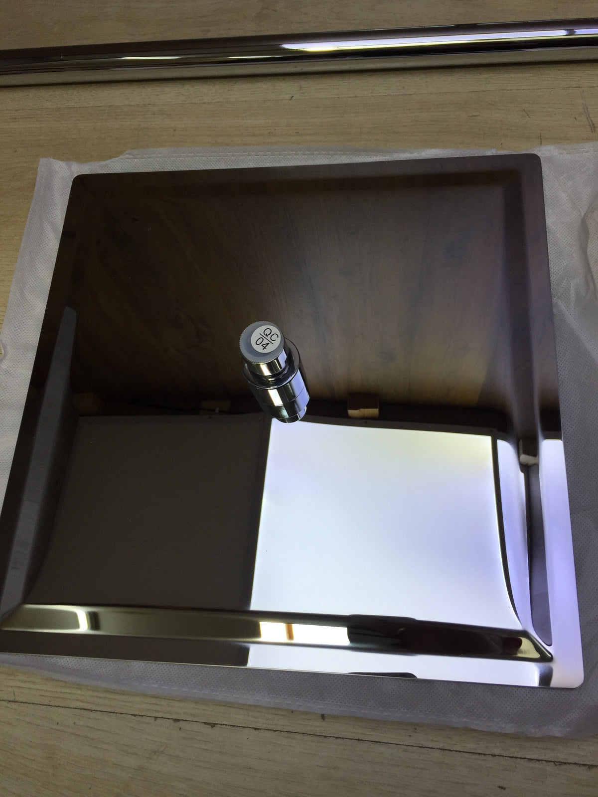 JOHO shower set with diverter stainless steel 30x30cm square, I32317
