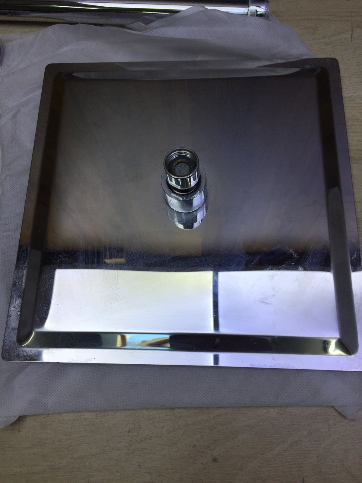 JOHO shower set with diverter and shelf chrome (head shower 25x25cm) I31911