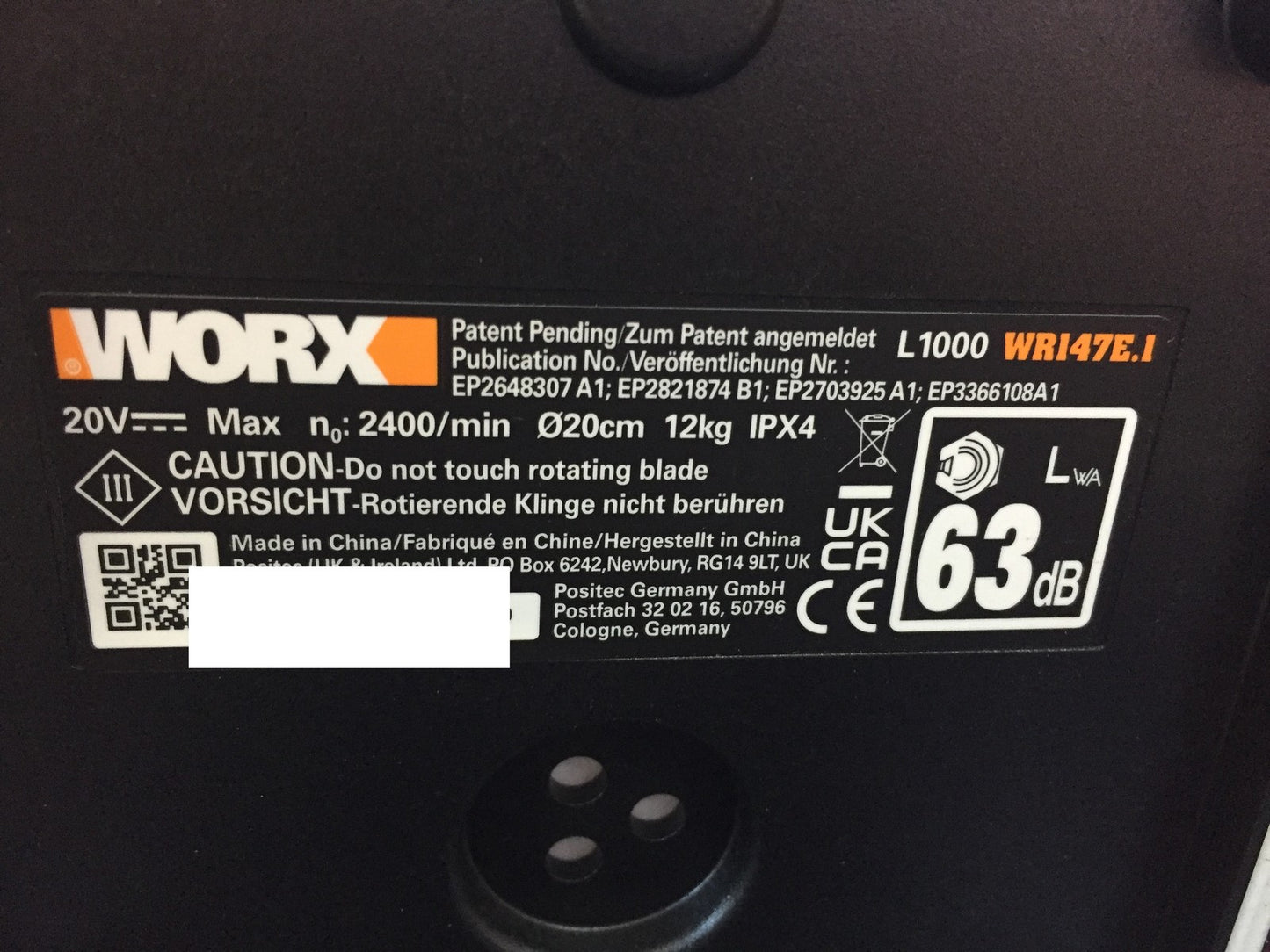 WORX WR147E.1 Landroid PLUS robotic lawnmower L1000 up to 1000m², I33539