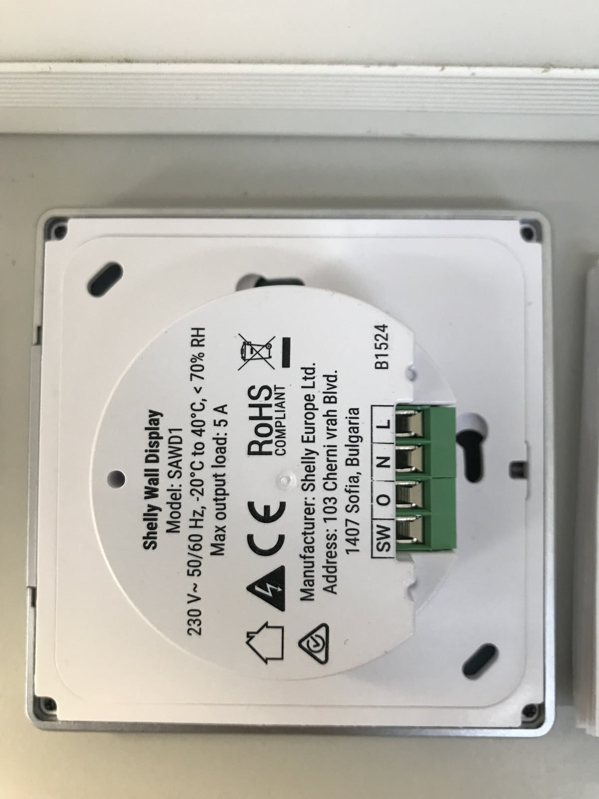 Shelly Wall Display White + Blu H&T Sensor, WiFi Smart Home, I32860