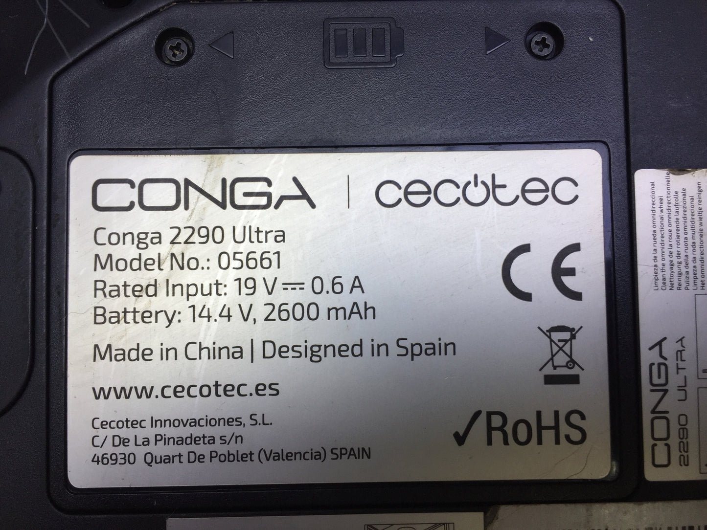 Cecotec Conga 2290 Ultra Saugroboter mit Wischfunktion (05661), I29609