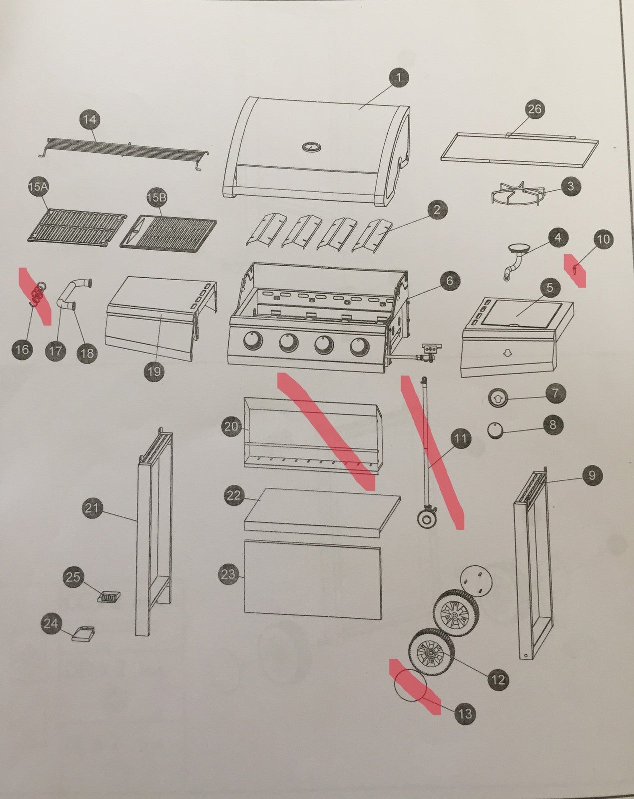 Amig Fireplus 4F Gas Grill 4+1 with 9.3 kW, Black, Stainless Steel, I33104