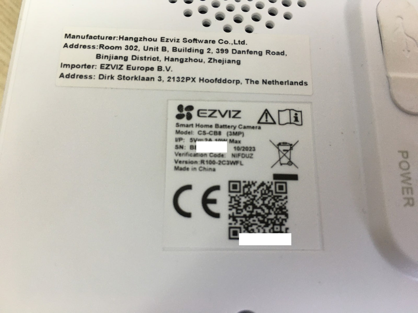 EZVIZ CS-CB8 2K kabellose WLAN Außenkamera, weiß, I33666