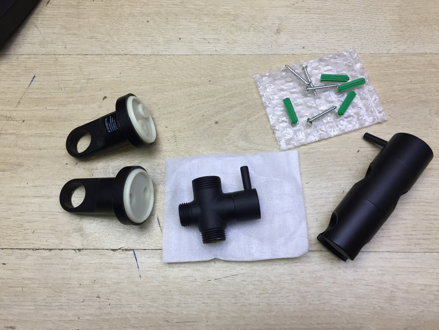 Schütte 60666 shower set MALLORCA, with diverter, black, I32314