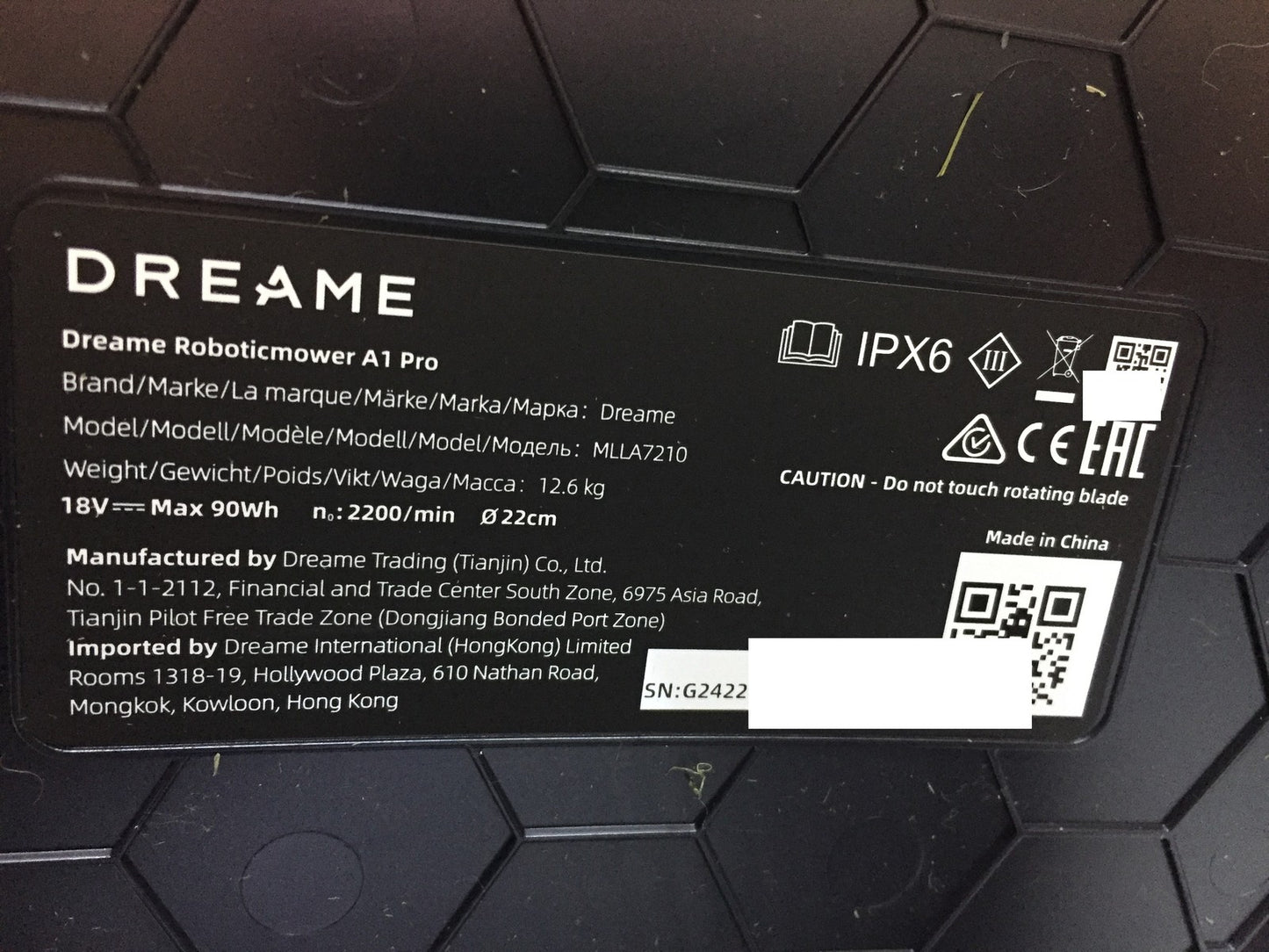 DREAME Intelligenter Mähroboter A1 Pro bis 2000m² 3D Sensor (MLLA7210) I33990