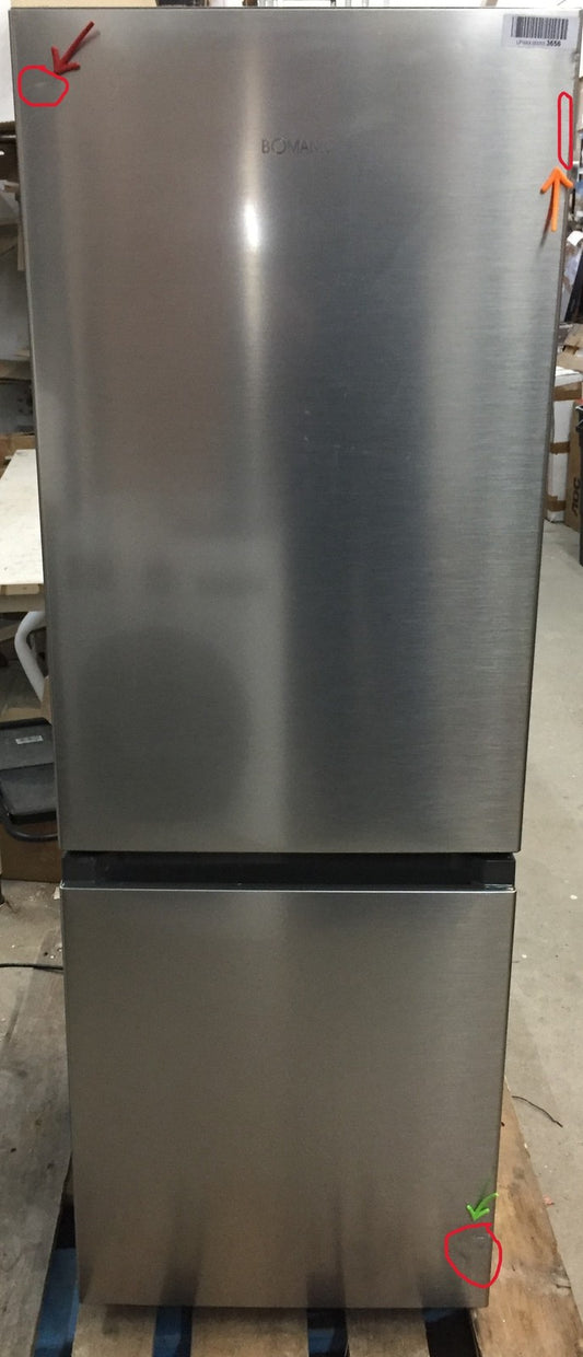 Bomann KG 320.2 Kühlschrank Gefrierfach Kühlgefrierkomb inox-look 175 L (732090)