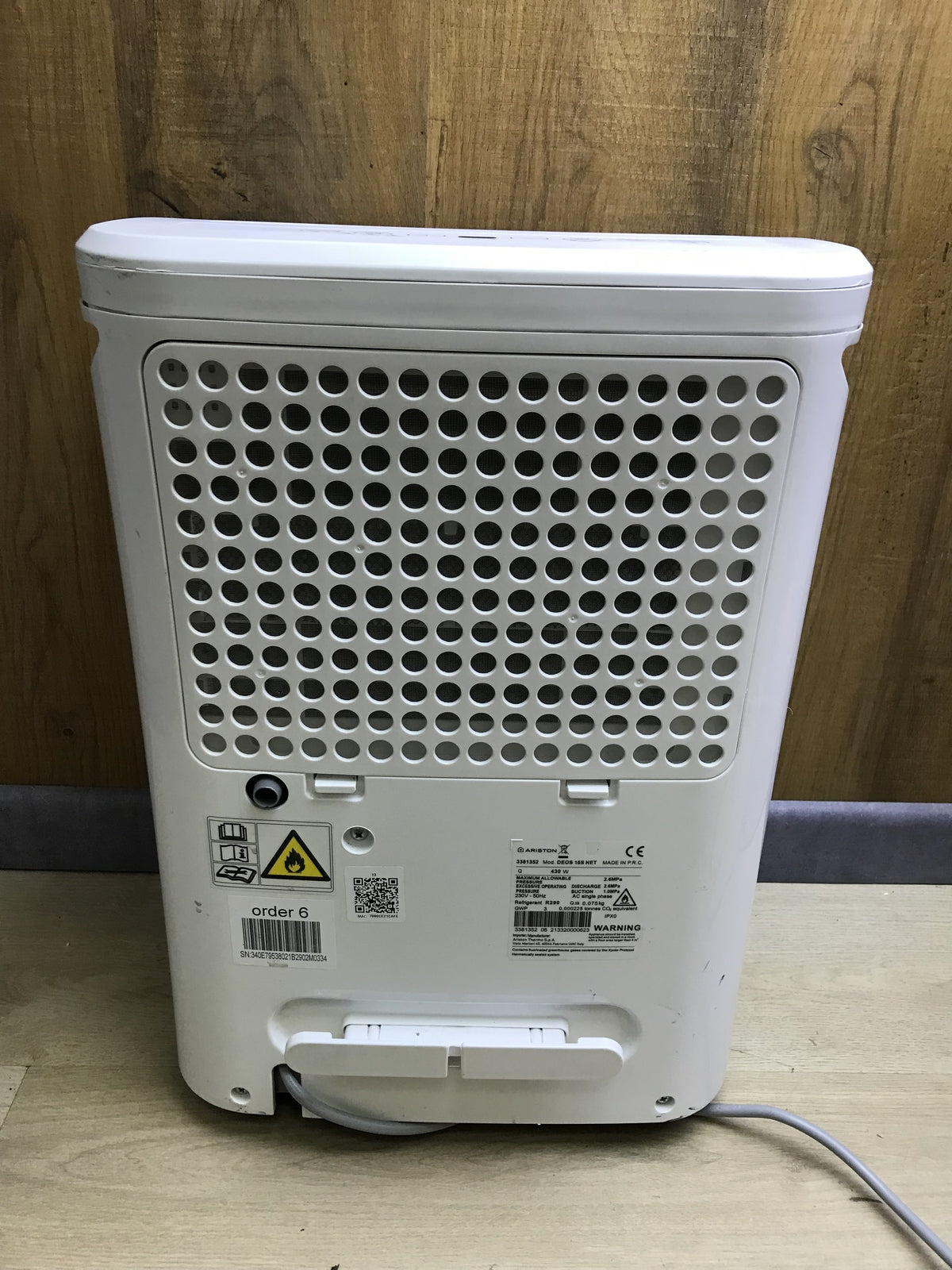 Ariston DEOS 16S NET Portable Dehumidifier 3381352 430W 16 L/day I29246