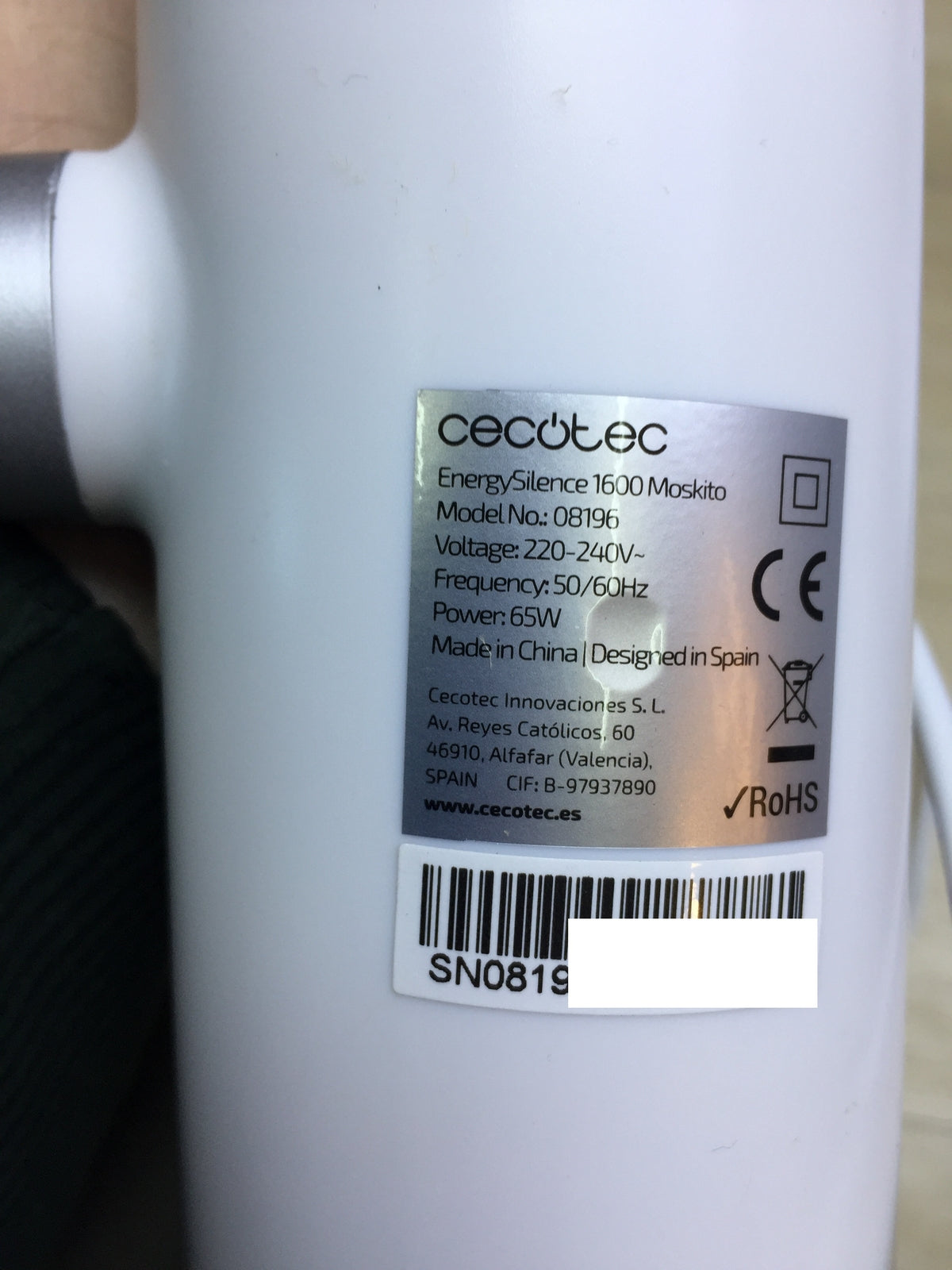 Cecotec EnergySilence 1600 mosquito pedestal fan (08196), 65W, I29143