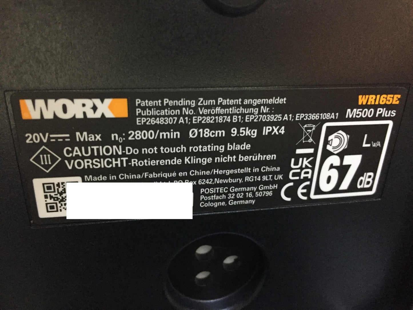 WORX Landroid M500 PLUS WR165E Robotic Lawnmower for up to 500 sqm with Wi-Fi, Bluetooth, I33540