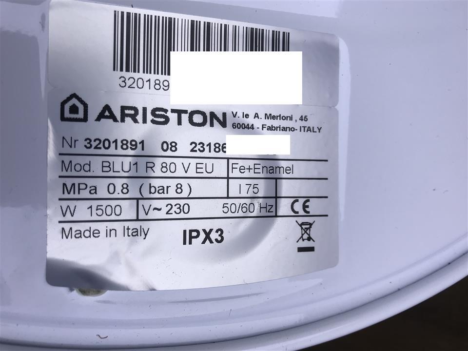 Ariston 3201893 Electric hot water tank BLU1 R 80 V EU, 80 L, EEK:C, I31915