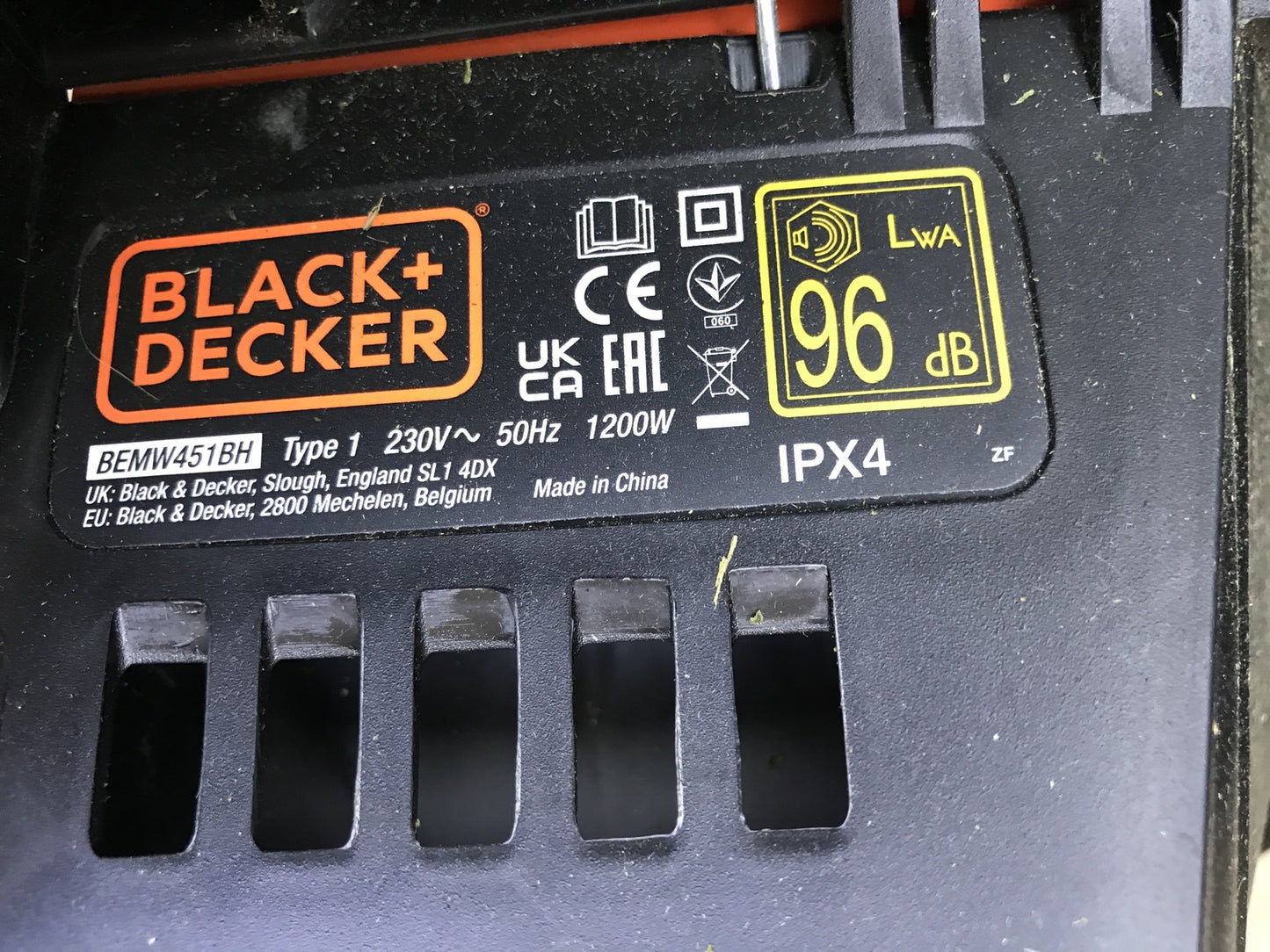 Black&Decker BEMW451BH Elektro-Rasenmäher 1.2kW 32cm, I29020