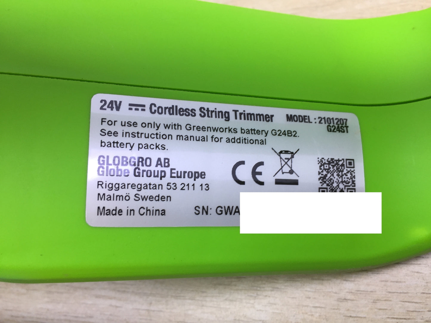 Greenworks 24V Akku-Rasentrimmer 30cm 2101207UA SOLO, I19102
