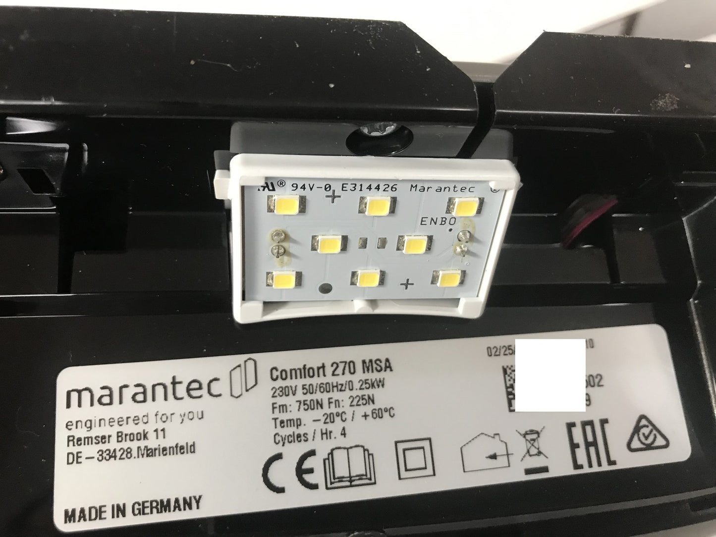Marantec Comfort 270 MSA garage door drive, I32966