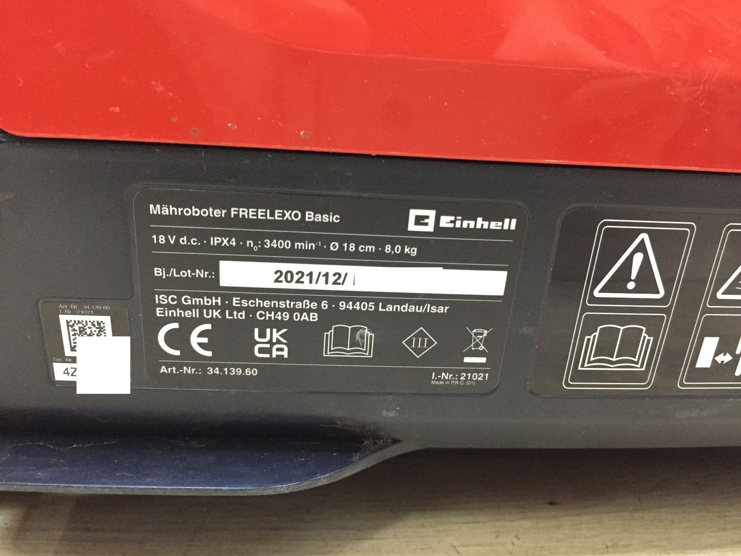 Einhell robotic lawnmower FREELEXO Basic Solo (3413960), up to 300 m², I33542