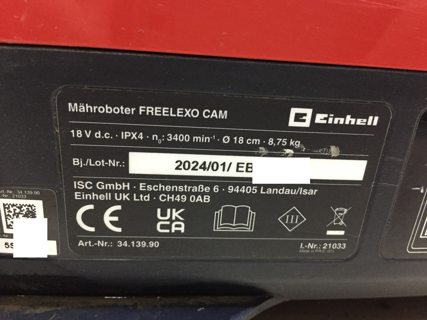 Einhell Freelexo CAM 500 robotic lawnmower (3413990), I33516