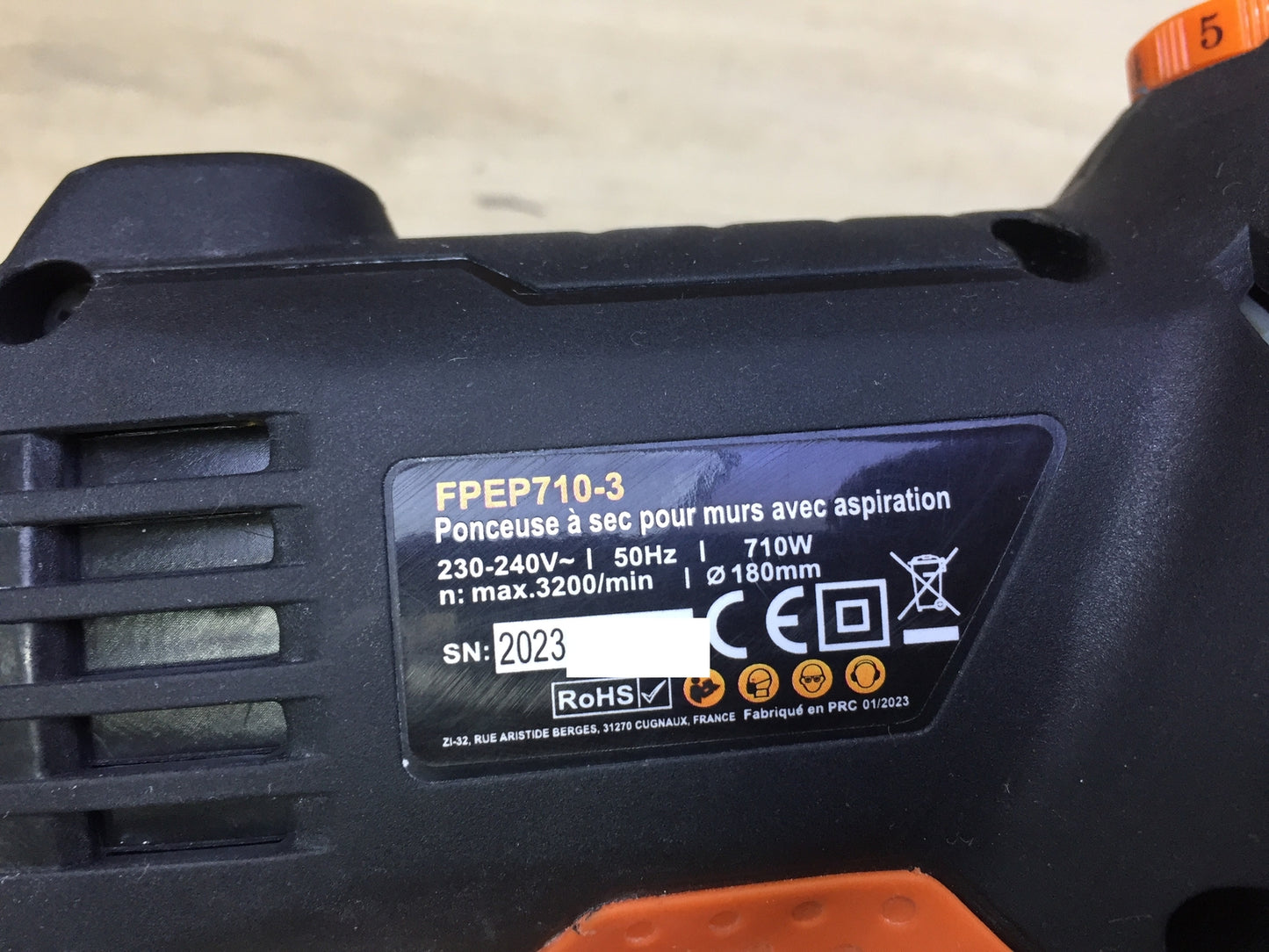 Feider drywall sander FPEP710-3, I31827