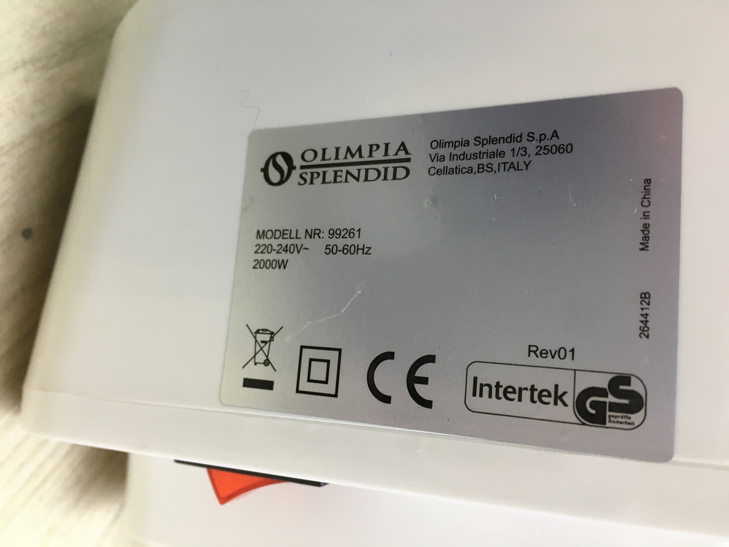 Olimpia Splendid 99261 Caldo Up T ceramic wall heater 2000 W, I31056