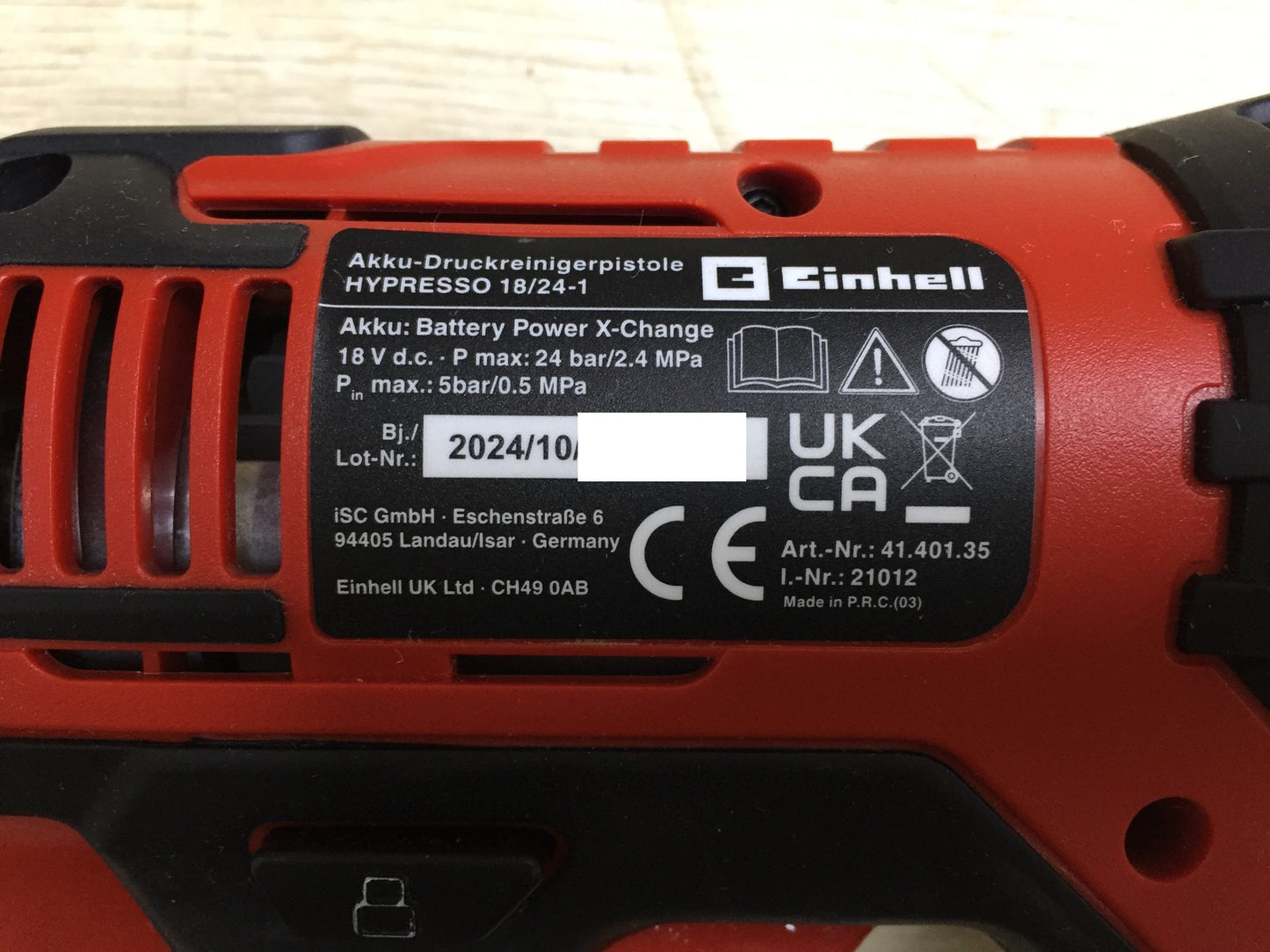 Einhell Cordless Pressure Washer Gun HYPRESSO 18/24-1 solo (4140135), 18 V, I33138