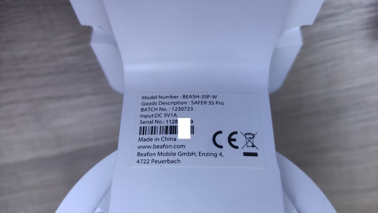 Beafon Smart Home Safer 3S Pro Überwachungskamera Außen, BEASH-3SP-W, I34468