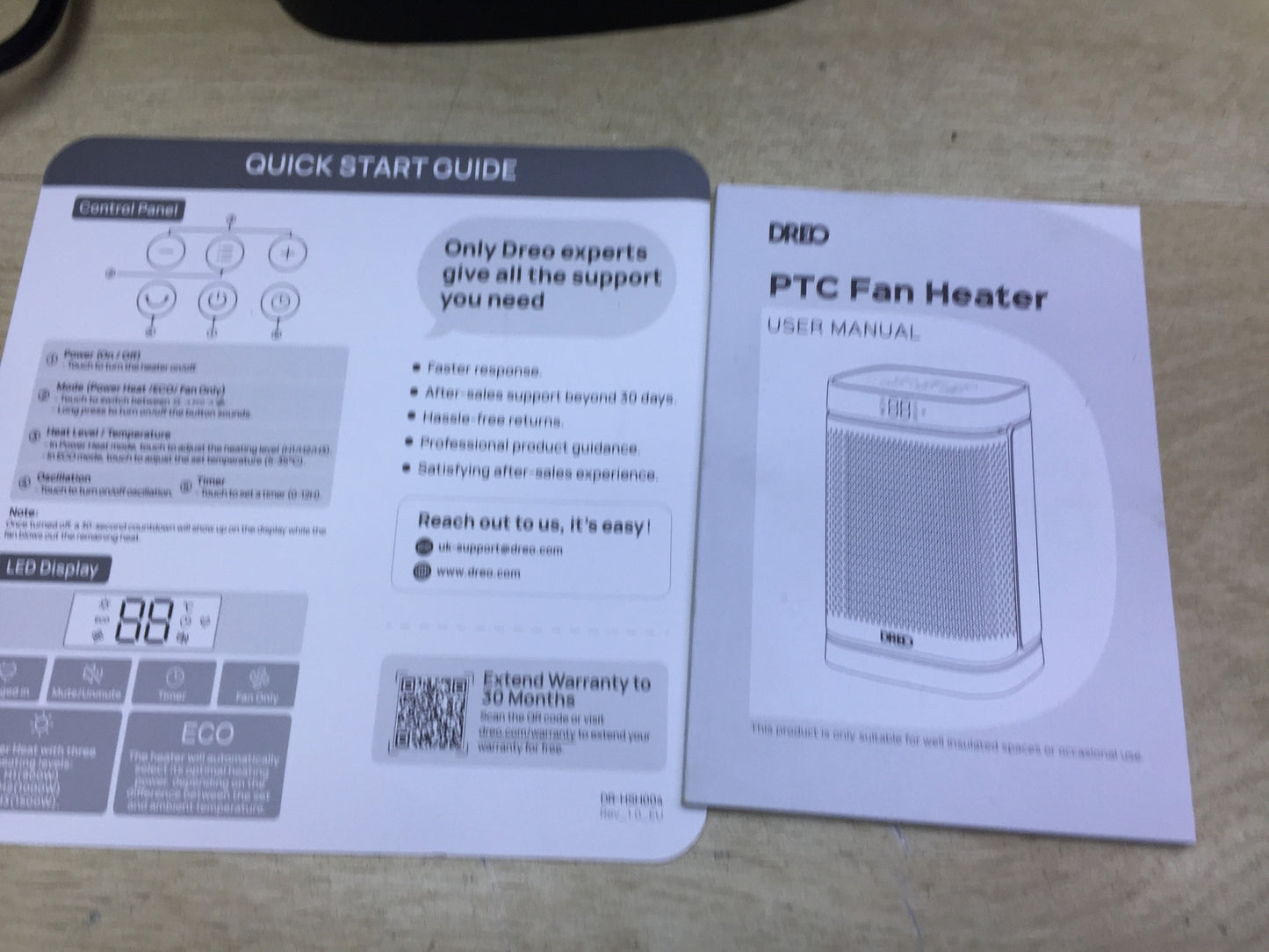 Dreo DR-HSH004 Fan Heater Energy Saving Quiet 1500W, I32007