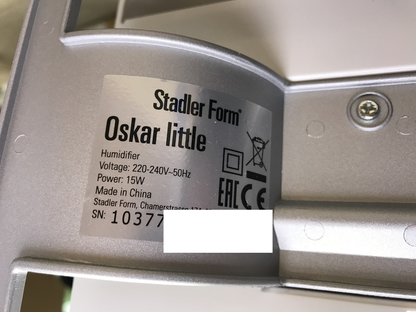 Stadler Form Luftbefeuchter Oskar little, für Räume bis 30 m² / 75 m³, I31813
