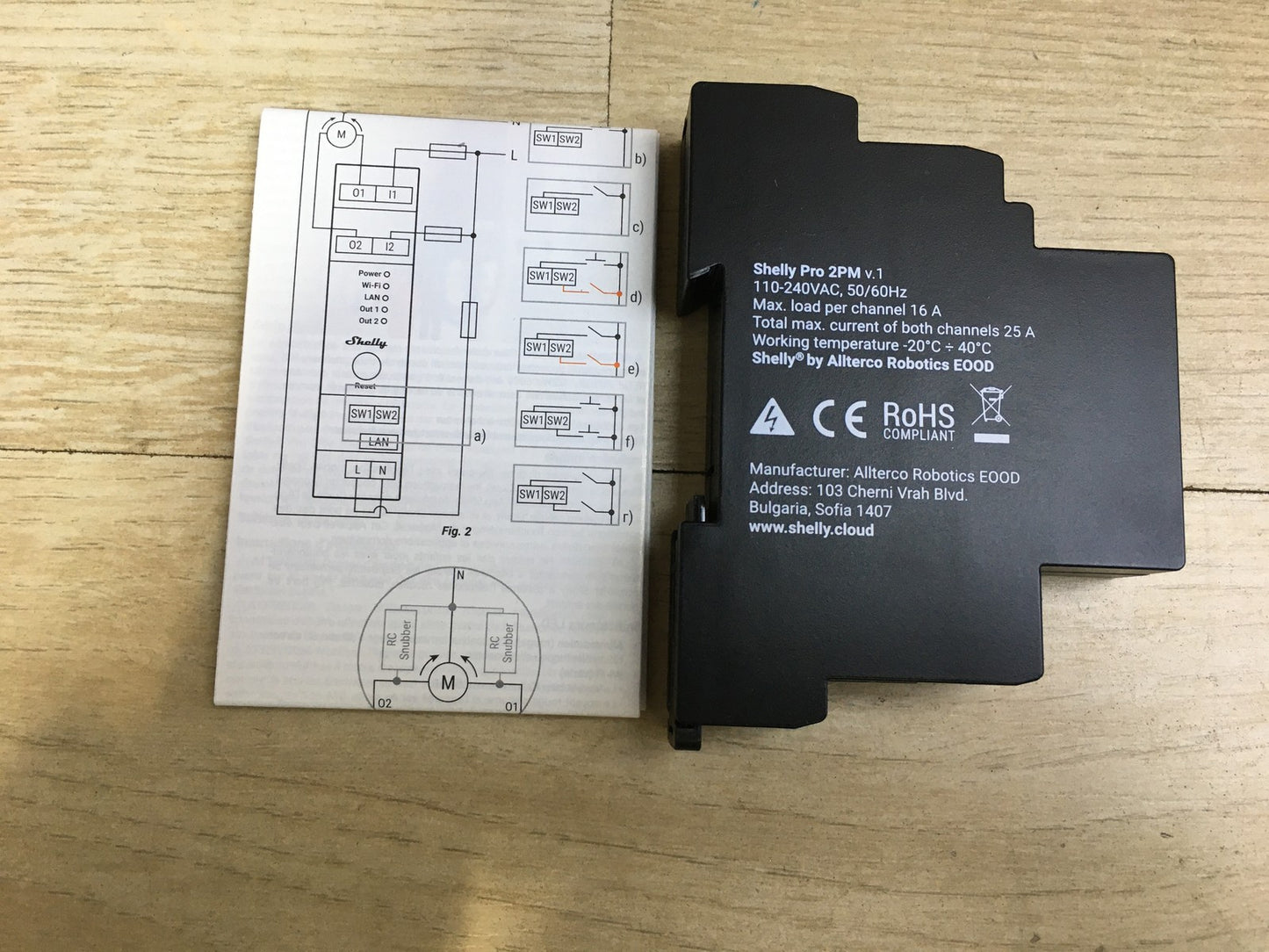 Shelly Pro 2PM WiFi, LAN & Bluetooth 2 Channel Smart Relay Switch, I33372