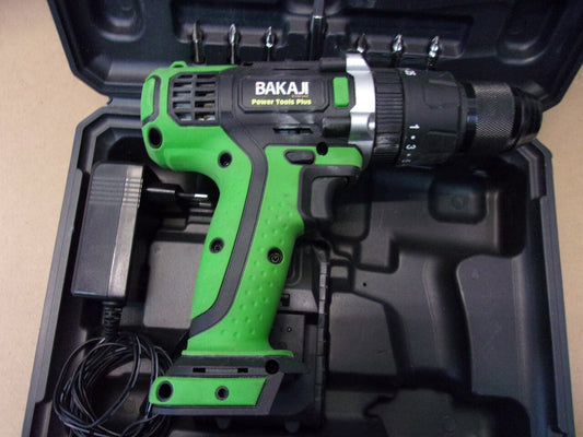 Bakaji Elektro-Bohrschrauber mit Schlagbohrmaschine, 18 V, 1,5 Ah, Y09852
