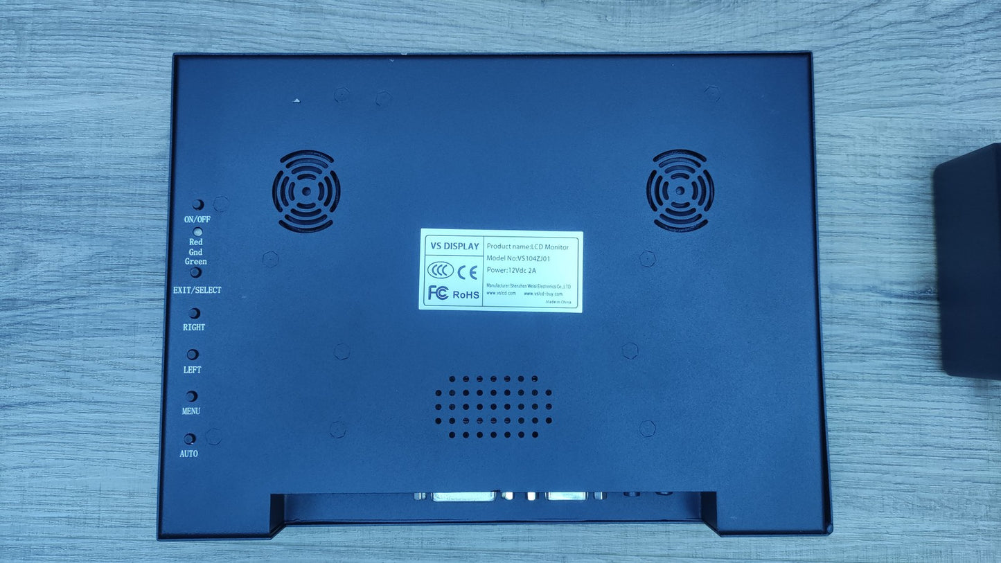 VS Display Industrieller Monitor 10,4" (VS104ZJ01) TFT SVGA HD 800x600 DVI VGA