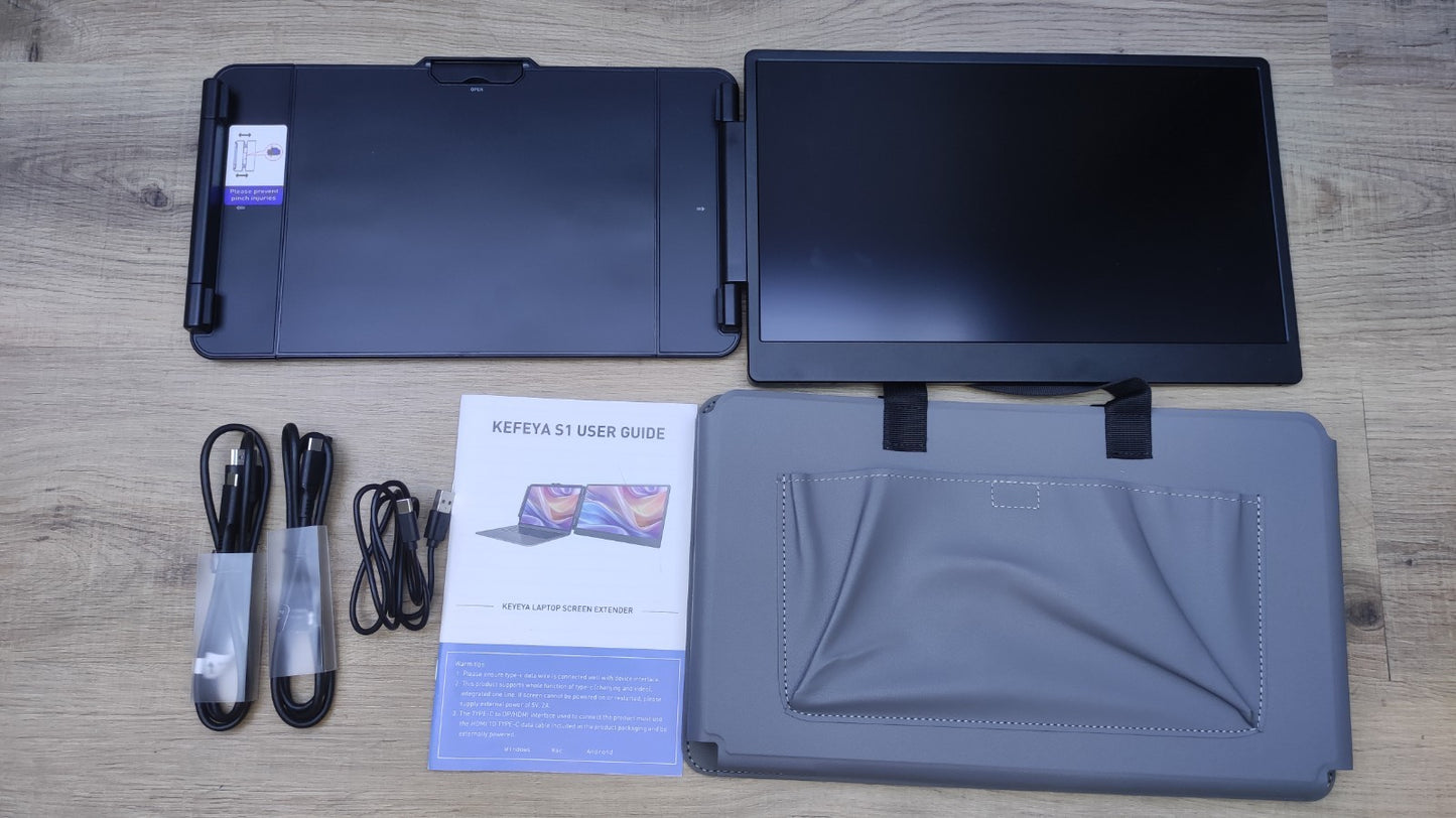 Kefeya S1 Portable Monitor Erweiterung für Laptop 14" FHD 1920x1080 HDMI USB-C